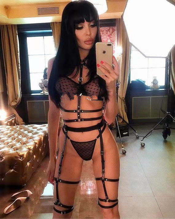 Sexy Gothic Erotic Lingerie BDSM Bandage Harness