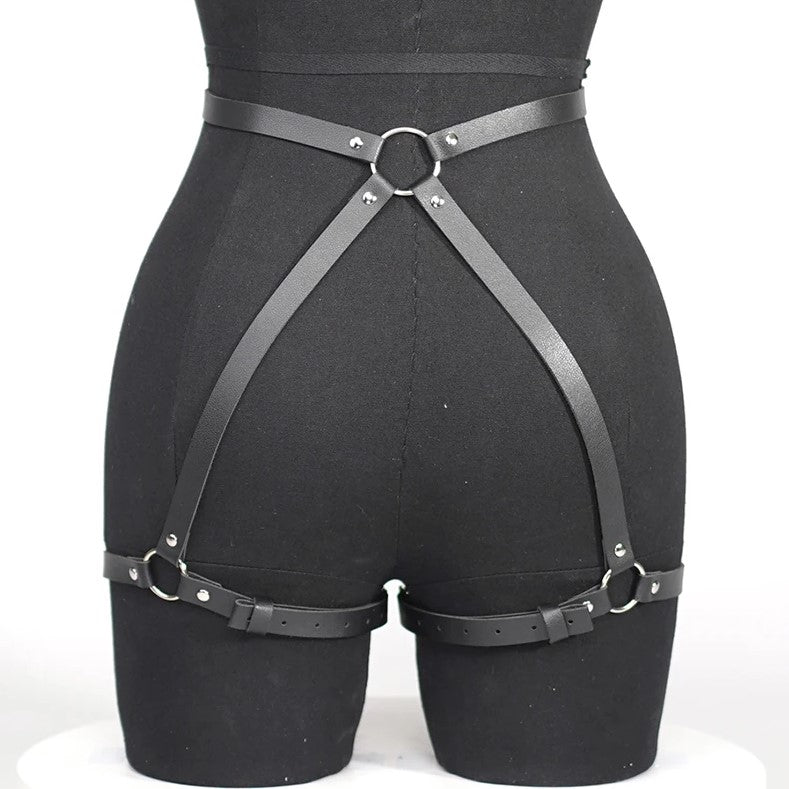 PU Leather Harness Suspender