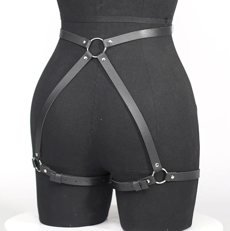 PU Leather Harness Suspender